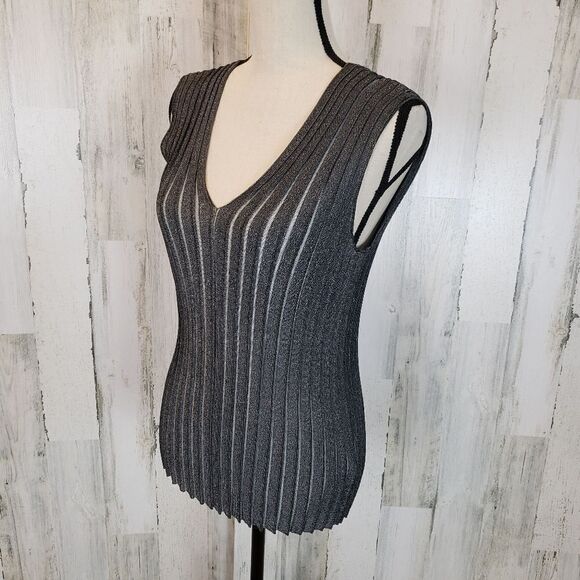 Lafayette 148 Two Toned Ribbed Sweater Sz S - Picture 2 of 8